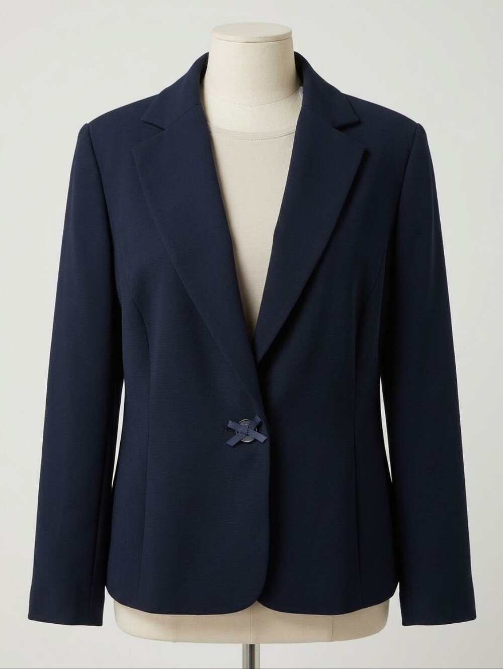 Danny And Nicole Navy Women's Single-Button Blazer, Size 18W